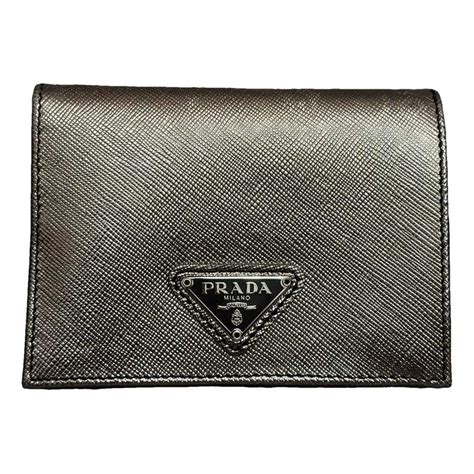 prada diagramme pelle|Diagramme leather wallet Prada Black in Leather .